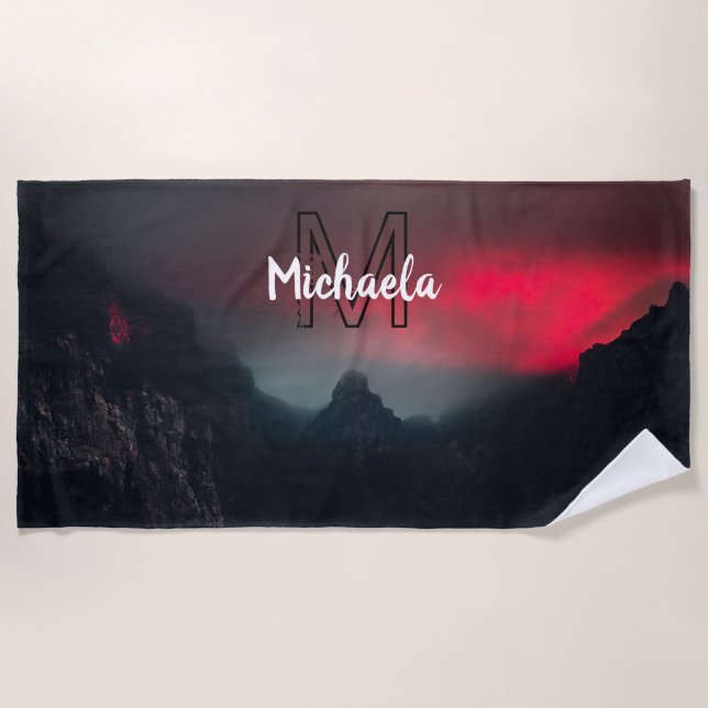 Brennende Wolken, Nebel und Monografie der Berge i Strandtuch (Vorderseite)