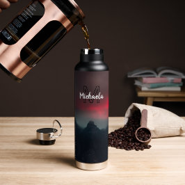 Brennende Wolken, Nebel und Monografie der Berge i Trinkflasche