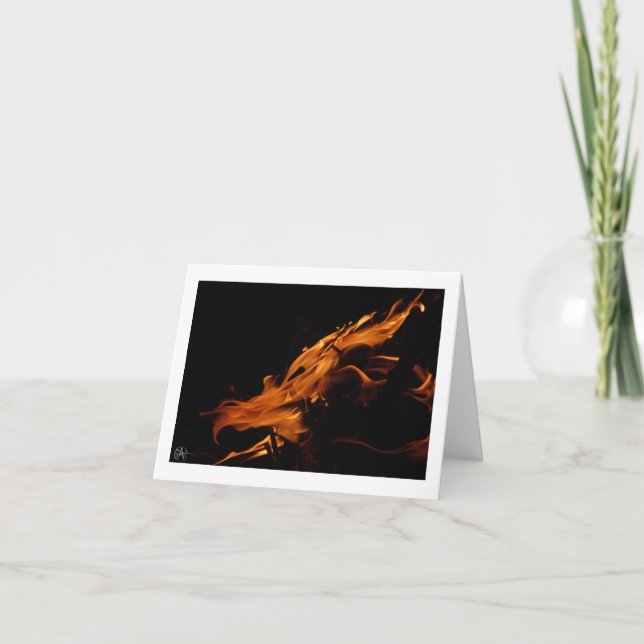 Brennender Drache Karte (Vorderseite)