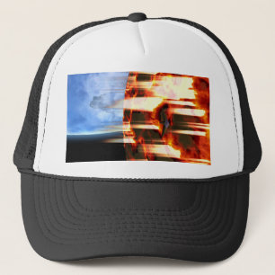 brennender Planet Truckerkappe