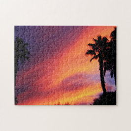 Brennender Sonnenuntergang Puzzle