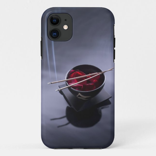 Brennender Weihrauch auf Schüssel Blumenblätter Case-Mate iPhone Hülle (Rückseite)