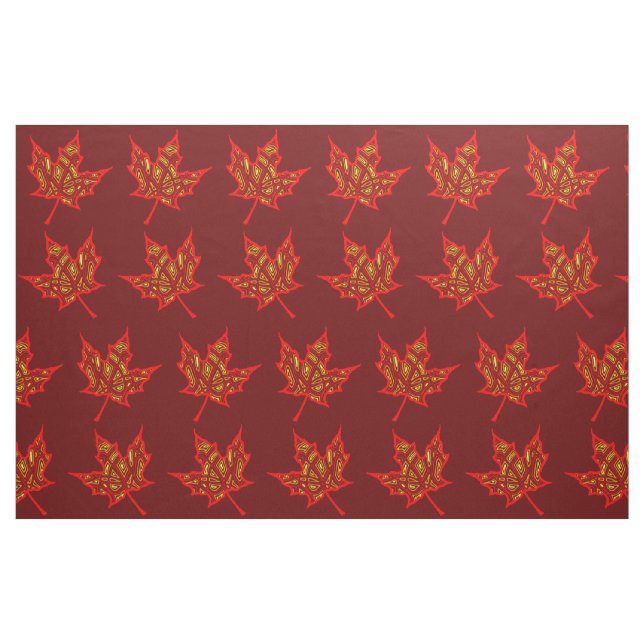 Brennendes Blätter Stoff (Fat Quarter (45,7 x 55,9 cm))