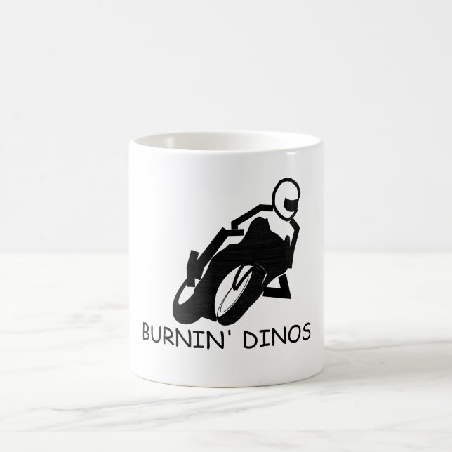 Brennendes Dinos front2 Tasse (Mittel)