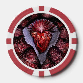 brennendes Herz Pokerchips