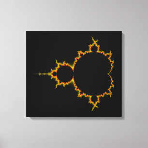 Brennendes Mandelbrot Set eingewickelte Leinwand