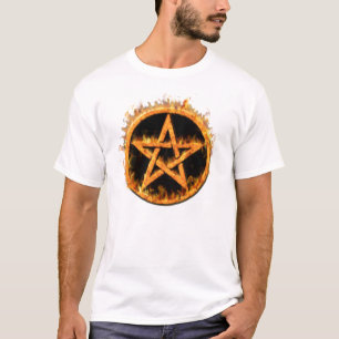 Brennendes Pentagram-Shirt T-Shirt