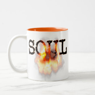 Brennendes SOUL auf Feuer Zweifarbige Tasse