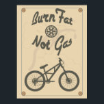 Brennfett, nicht Gas Poster<br><div class="desc">Brennen von Fett,  nicht von Gas - Vintages Fahrradposter</div>