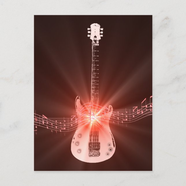 Brenngitarre Postkarte (Vorderseite)