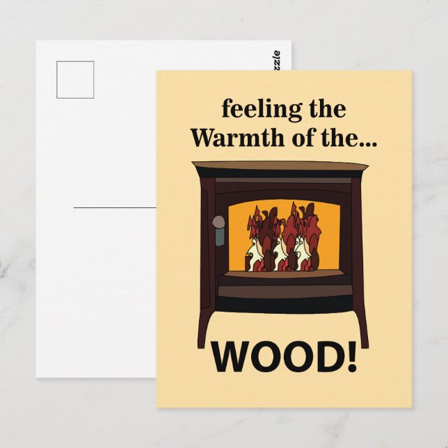 Brennholz Brennholz Brandholz Postkarte (Vorne/Hinten)