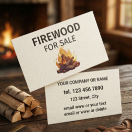 Brennholz für den Verkauf Beruflicher kleiner Unte Visitenkarte
