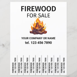 Brennholz für den Verkauf von Holz Flyer Abreißen