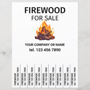 Brennholz für den Verkauf von Holz Flyer Abreißen
