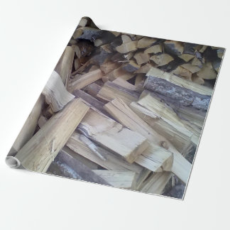 Brennholz Geschenkpapier