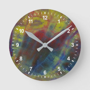 Brennholz horizontal runde wanduhr