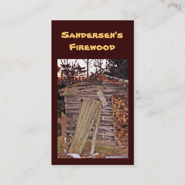 Brennholz Visitenkarte (Vorderseite)