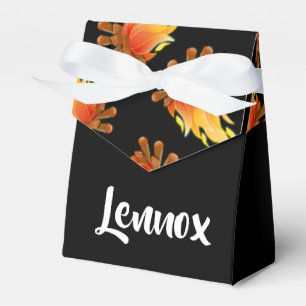 Brennholzmuster auf schwarz geschenkschachtel