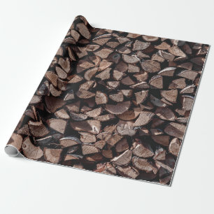 Brennholzplatte Geschenkpapier