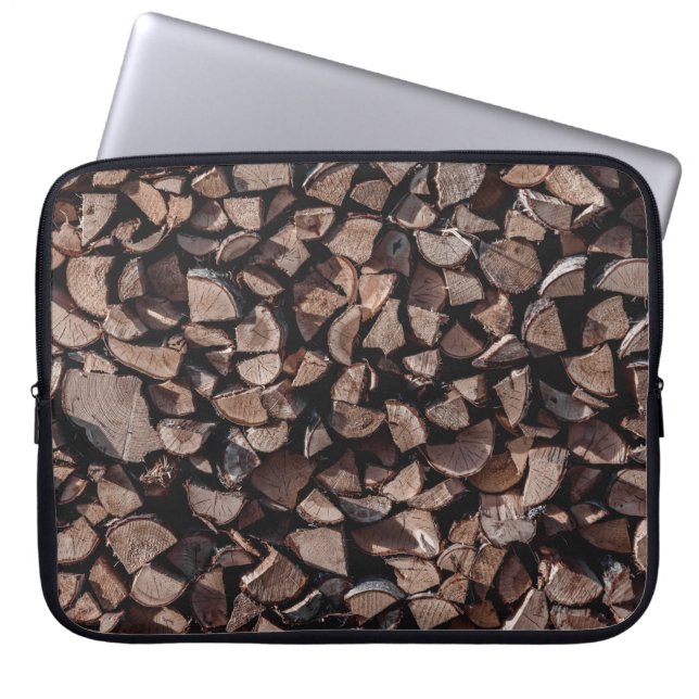 Brennholzplatte Laptopschutzhülle (Vorderseite)