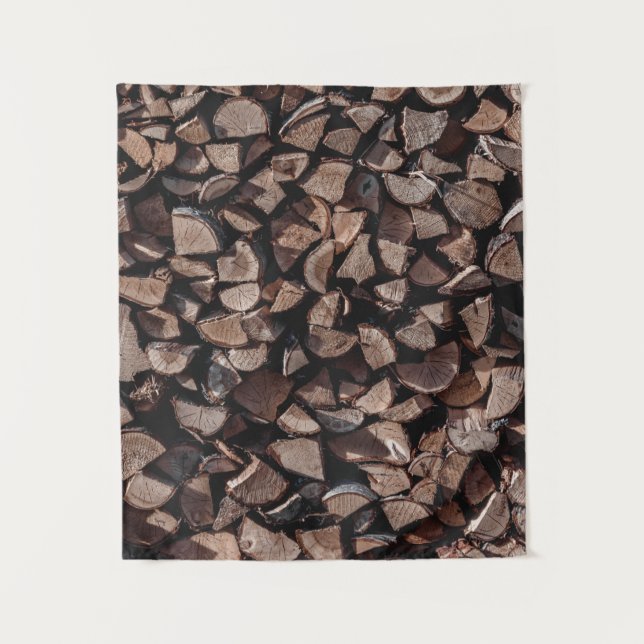 Brennholzplatte Wandteppich (Vorderseite)