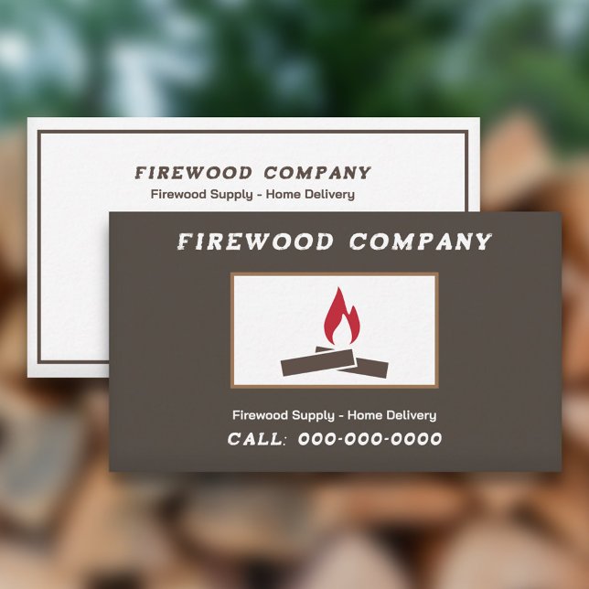 Brennholzversorgung Visitenkarte (Firewood Supply Business Card)