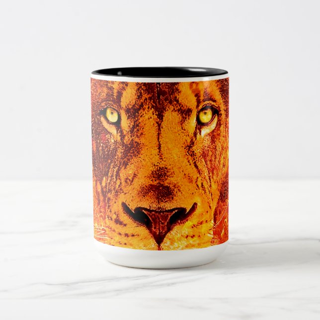 Brennlion Zweifarbige Tasse (Mittel)