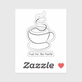 Brennstoff für den Hustle - Kaffeemaschine Aufkleber