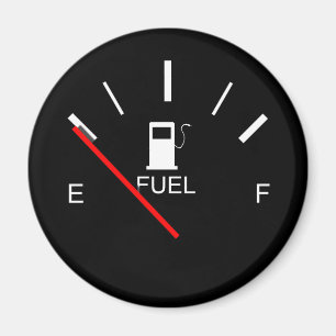 BRENNSTOFFSPIEGELLEISTUNG VOLLSTÄNDIG SCHWARZ-WEI MAGNET