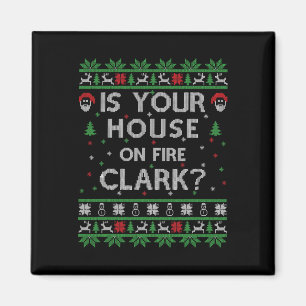 Brennt Dein Haus Clark Ugly Christmas Feiertag Magnet