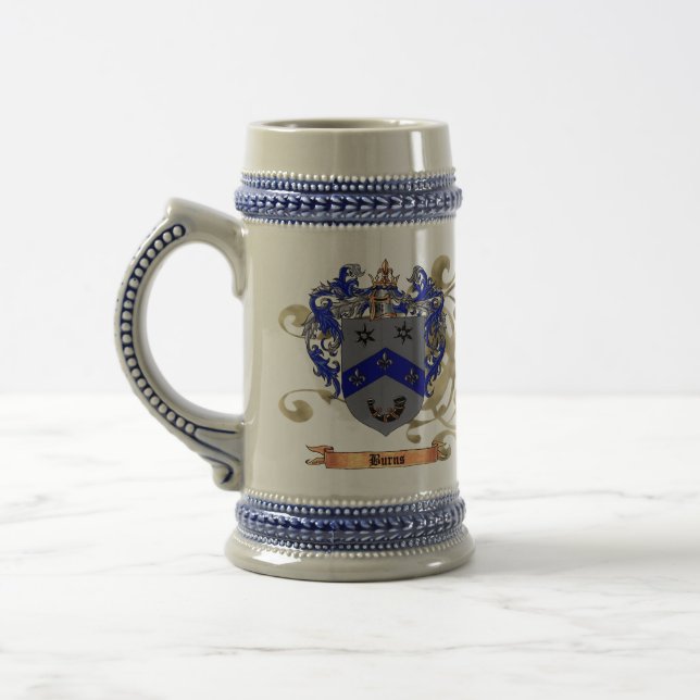 Brennt Wappen Bierglas (Links)