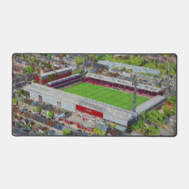Brentford FC Griffin Park Stadium Aerial Art Schreibtischunterlage