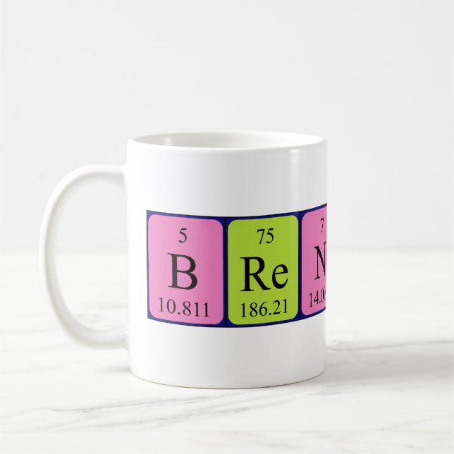 Brenton Namen-Tasse periodischer Tabelle Tasse (Links)