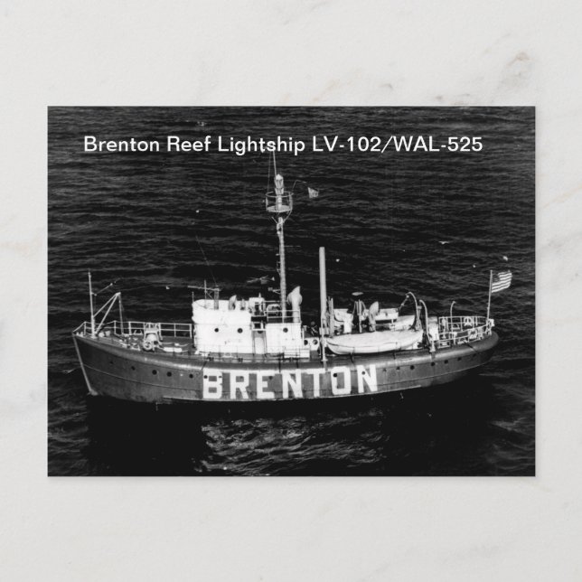 Brenton Reef Lightship LV-102/WAL-525 Postkarten (Vorderseite)