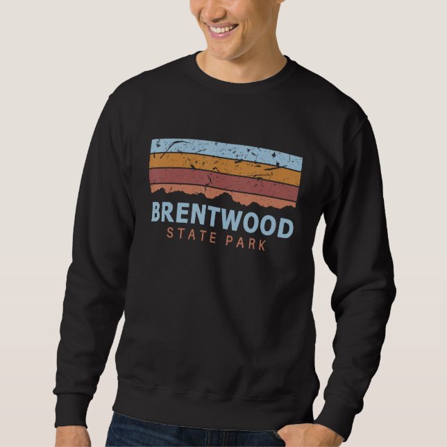Brentwood State Park New York Retro Cool Sweatshirt (Vorderseite)