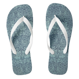 Brer Rabbit von William Morris Blaues Textilmuster Flip Flops