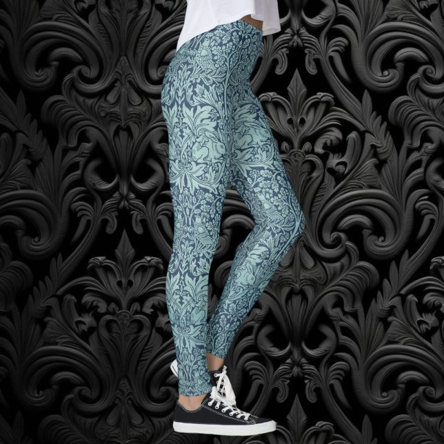 Brer Rabbit von William Morris Blue Textile Patter Leggings (Brer Rabbit by William Morris, Textile Pattern Leggings)