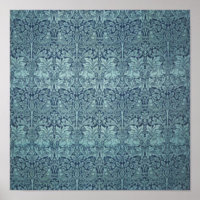 Brer Rabbit von William Morris, Textile Pattern Poster (Vorne)