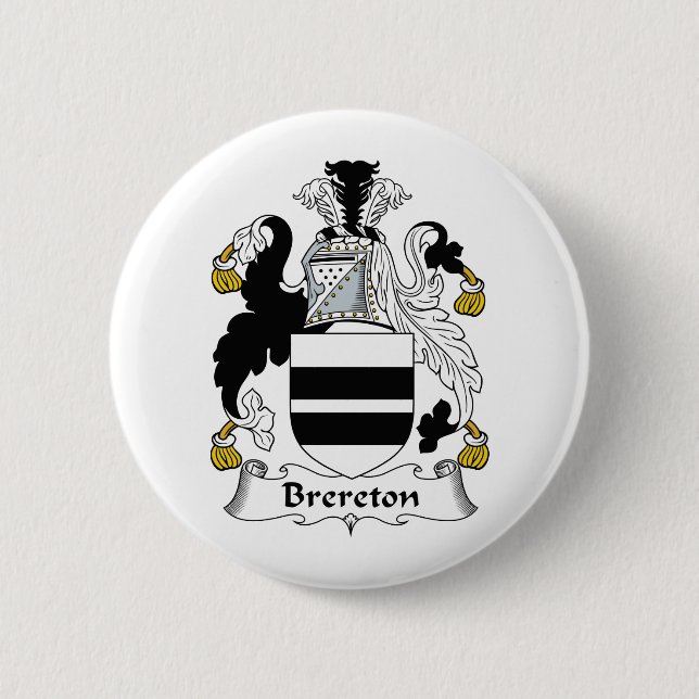 Brereton Familienwappen Button (Vorderseite)