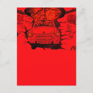 Breschnew & Honecker, Trabant Car, Berlin - Rot Postkarte