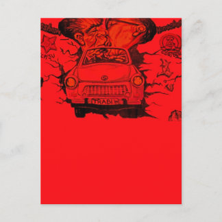 Breschnew & Honecker, Trabant Car, Berlin - Rot Postkarte