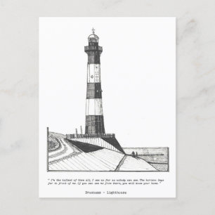 Breskens Lighthouse Niederlande Illustration Postkarte