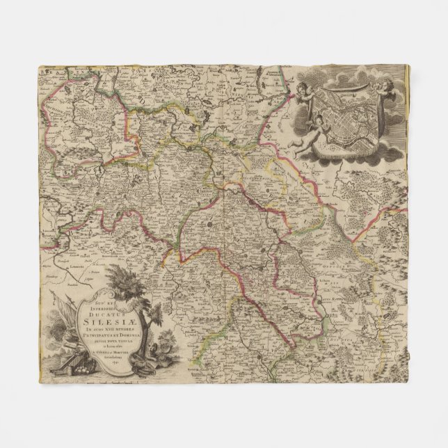 Breslau Polen Fleecedecke (Vorderseite (Horizontal))