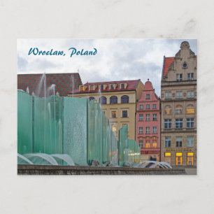Breslau Polen Marktplatz Postkarte