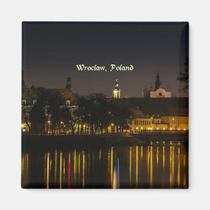 Breslau, Polen Stadtbild, Dämmerung Magnet