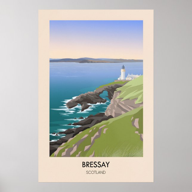 Bressay Schottland Reiseplakat Poster (Vorne)