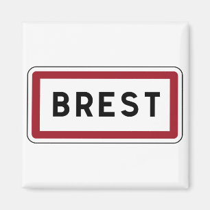 Brest, Verkehrsschild, Frankreich Magnet