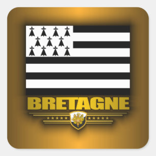 Bretagne (Bretagne) Quadratischer Aufkleber
