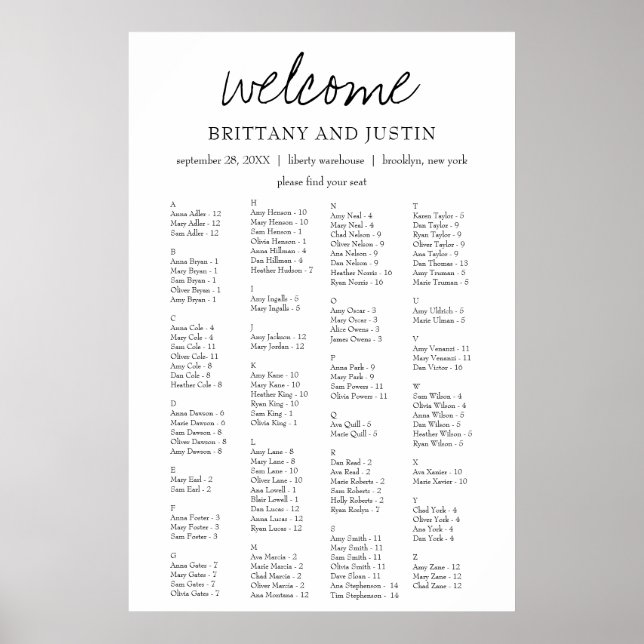 Bretagne Elegantes Alphabetisches Seekarte Poster (Vorne)