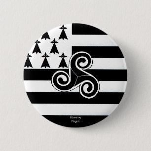 Bretagne-Flagge (Bretone) Button